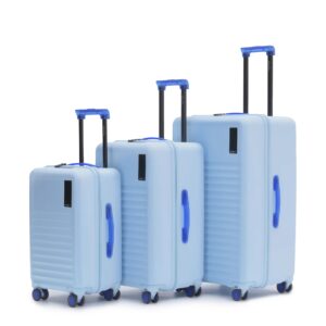 US.Street 🇺🇸 American Style Premium Light Blue Hard Shell Trolley Set (Set of 3)