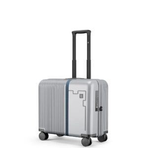 US.Street 🇺🇸 American Style Premium Silver Hard Shell Trolley Bag 360° Spinner Wheels | Durable • Secure • Elegant Travel Suitcase