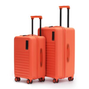 US.Street 🇺🇸 American Style Premium Orange Hard Shell Trolley Set (Set of 2)
