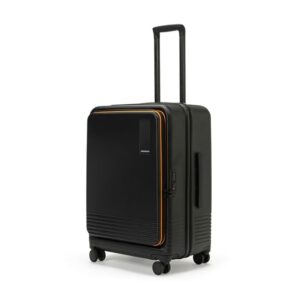 Premium Black Hard Shell Trolley Suitcase with 360° Spinner Wheels & TSA Lock – Stylish Travel Luggage