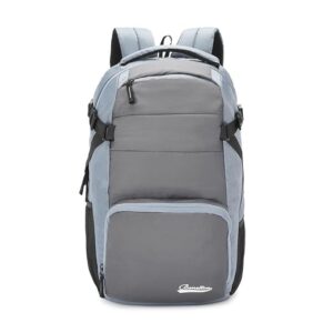 Premium Grey & Blue Multi-Compartment Laptop Backpack with Cushioned Straps & Adjustable Support