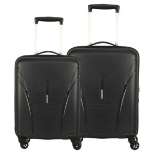 Premium Black Hard Shell Trolley Luggage Set (Small & Medium) – 360° Spinner Wheels, Lightweight Travel Suitcase Combo