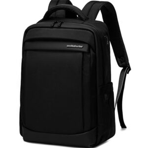 Premium Black Laptop Backpack for Men & Women – Water-Resistant Business & Travel Bag with USB Charging Port
