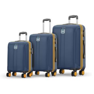 3-Piece Hard Shell Luggage Set – Lightweight Trolley Suitcases with 360° Spinner Wheels