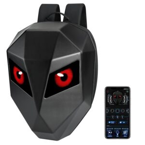 Smart LED Face Backpack with Animated Eyes – App Controlled Light Display Travel & School Bag