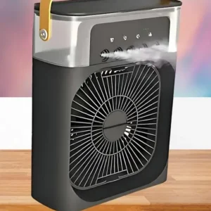 Portable Mini Air Cooler with Mist Spray & Powerful Fan – Rechargeable Personal Cooling Device