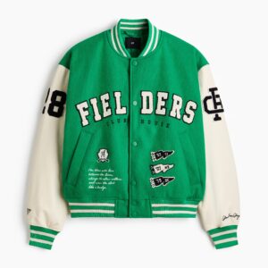 Men’s Premium Green Varsity Jacket – Letterman Style College Bomber Jacket