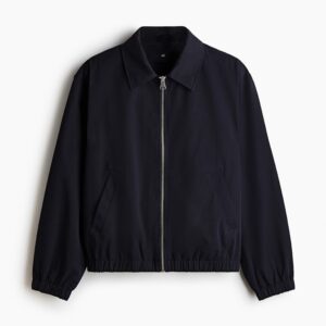 Men’s Premium Navy Blue Zip Jacket | Smart Casual Winter Wear