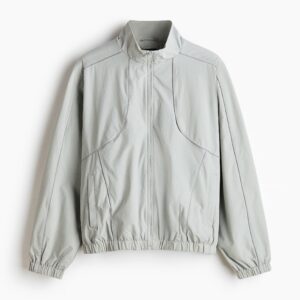 Premium Light Grey Minimal Zip Jacket for Men