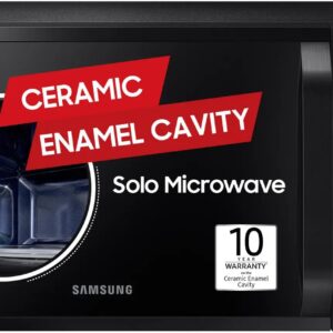 Samsung Solo Microwave Oven – Ceramic Enamel Cavity, Easy Reheat & 10-Year Warranty