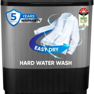 Semi-Automatic Washing Machine – Hard Water Wash, Easy Dry & 5-Year Warranty