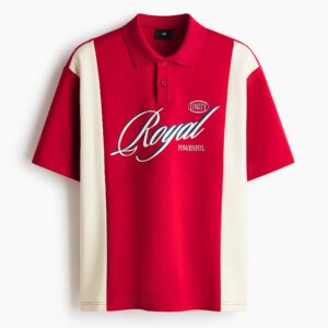 Royal Unity Red Statement Polo T-Shirt for Men