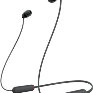 Sony WI-C100 Wireless In-Ear Bluetooth Neckband Earphones with Long Battery Life & Deep Bass (Black)